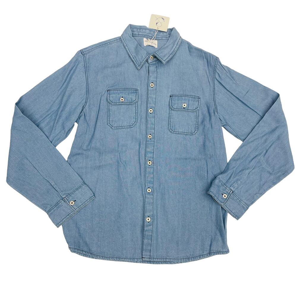 NWT Poppet & Fox Size Large Adult Denim Shirt